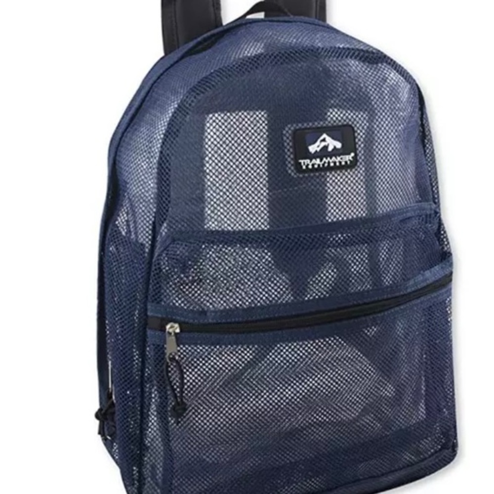 Trailmaker Blue Mesh Backpack School Kids Beach‎ Security Points Travel Bag
